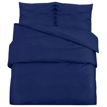 Ensemble de housse de couette Bleu marine 200x220 cm Microfibre 2