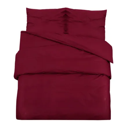 Ensemble de housse de couette Bordeaux 140x200 cm Microfibre 2