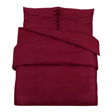 Ensemble de housse de couette Bordeaux 240x220 cm Microfibre 2