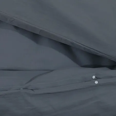 Ensemble de housse de couette Anthracite 140x200 cm Coton