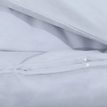 Ensemble de housse de couette Gris 135x200 cm Coton