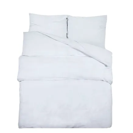 Ensemble de housse de couette Blanc 220x240 cm Coton 2