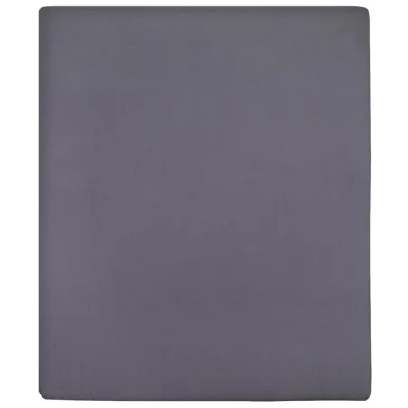 Draps-housses Jersey 2 pcs Anthracite 140x200 cm Coton