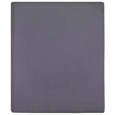 Draps-housses Jersey 2 pcs Anthracite 160x200 cm Coton 2