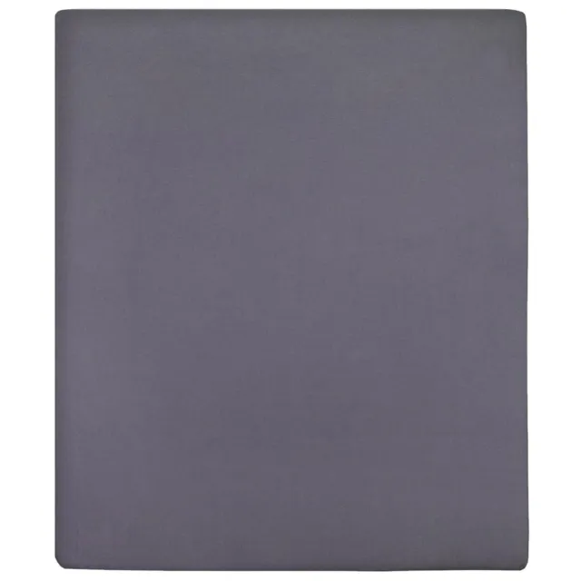 Draps-housses Jersey 2 pcs Anthracite 160x200 cm Coton