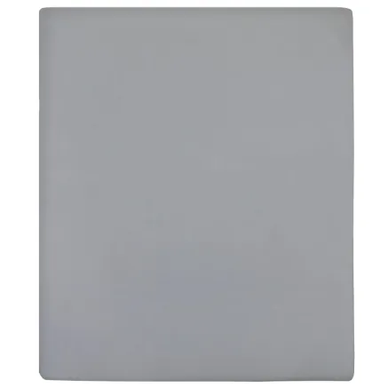 Drap-housse Jersey Gris 140x200 cm Coton 2