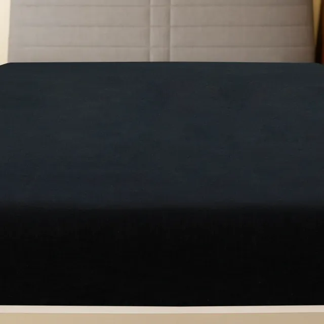 Draps-housses Jersey 2 pcs Noir 90x200 cm Coton