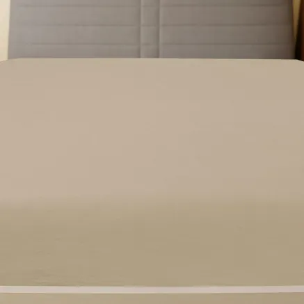 Draps-housses Jersey 2 pcs Taupe 140x200 cm Coton 2
