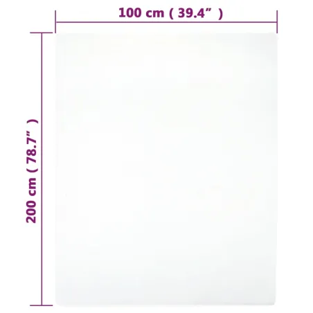 Drap-housse Jersey Blanc 100x200 cm Coton