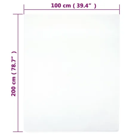 Draps-housses Jersey 2 pcs Blanc 100x200 cm Coton