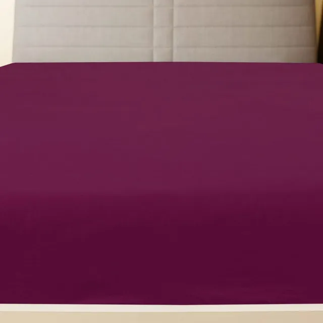 Draps-housses Jersey 2 pcs Bordeaux 180x200 cm Coton