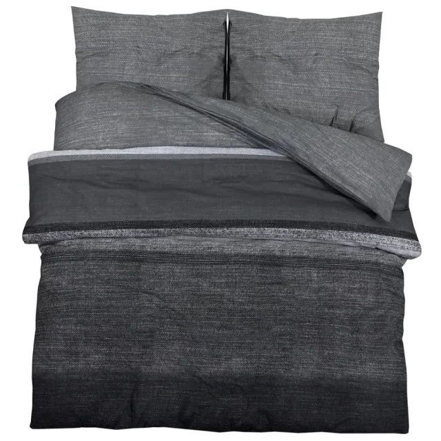 Ensemble de housse de couette gris foncé 220x240 cm Coton