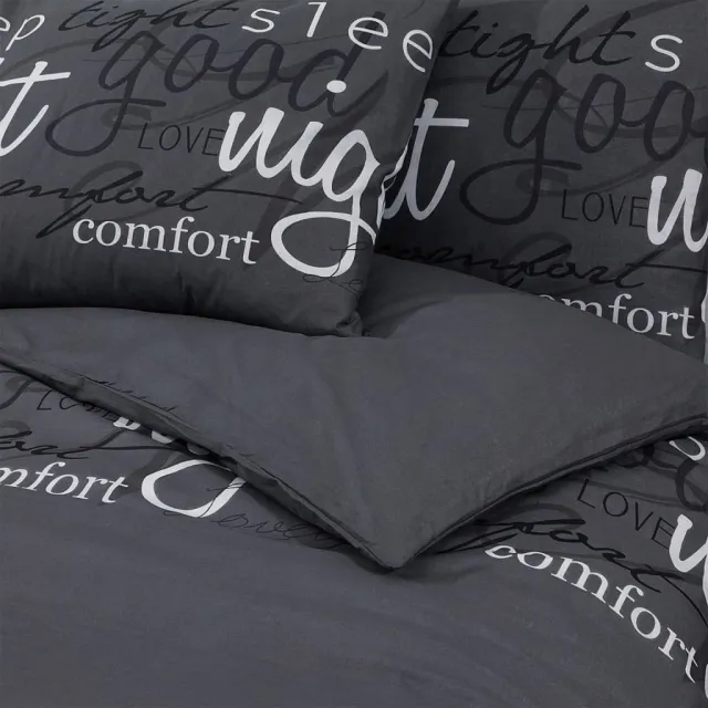 Ensemble de housse de couette Noir 260x220 cm Coton