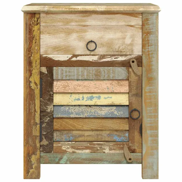 Table de coin avec 1 tiroir et 1 porte Bois de récupération