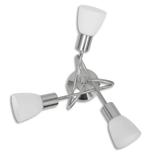 Plafonnier avec abat-jour en verre pour 3 ampoules E14