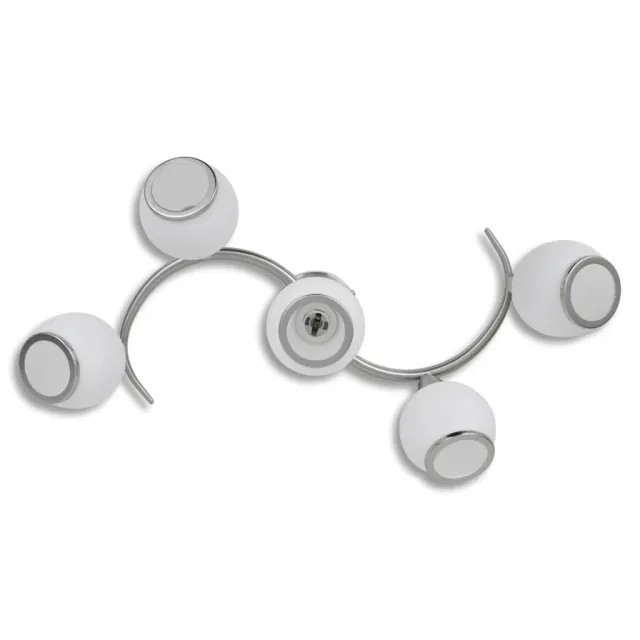 Plafonnier avec abat-jour en verre sur rail ondulé