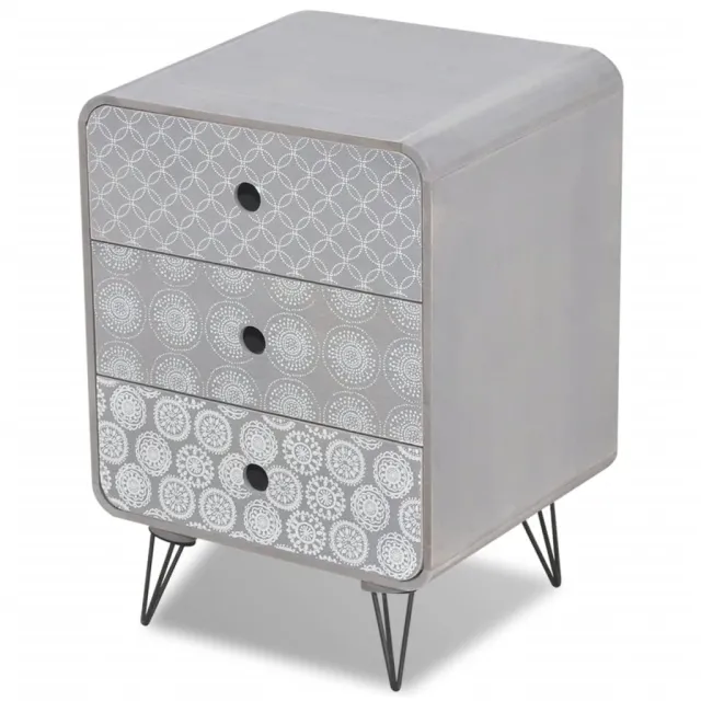 Armoire latérale avec 3 tiroirs Gris