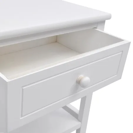 Table de chevet 2 pcs Bois Blanc