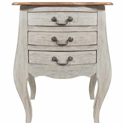 Table de chevet bois d'acajou massif 48x35x64 cm 2