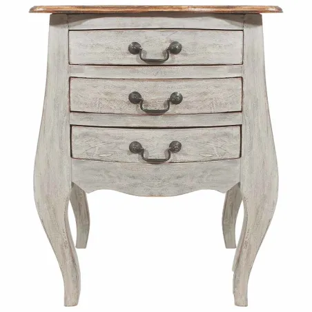 Table de chevet bois d'acajou massif 48x35x64 cm