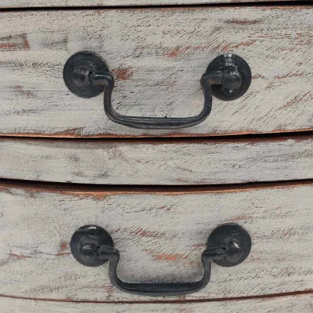 Table de chevet bois d'acajou massif 48x35x64 cm