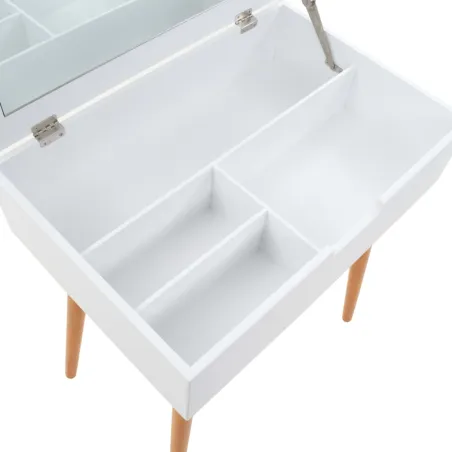 Coiffeuse avec miroir MDF 60 x 40 x 75 cm