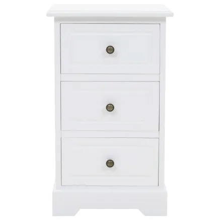 Table de chevet MDF et bois de pin 35x32x59 cm 2