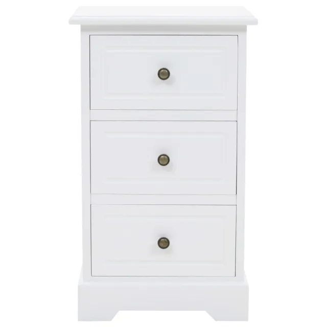 Table de chevet MDF et bois de pin 35x32x59 cm