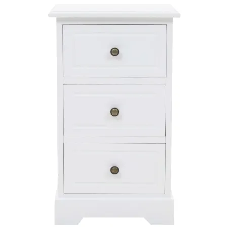 Table de chevet MDF et bois de pin 35x32x59 cm