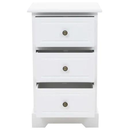 Table de chevet MDF et bois de pin 35x32x59 cm