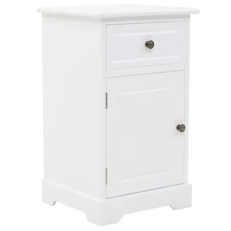 Table de chevet MDF et bois de pin 35x32x59 cm