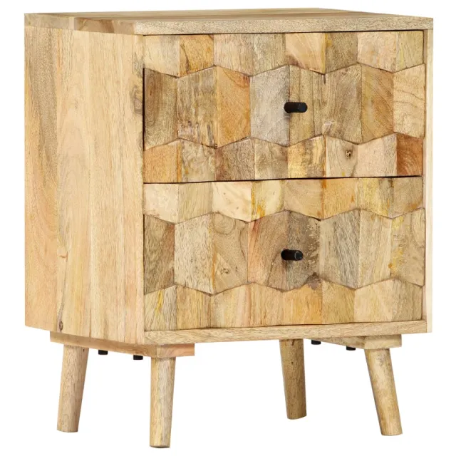 Table de chevet 40x30x50 cm Bois de manguier massif
