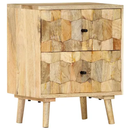 Table de chevet 40x30x50 cm Bois de manguier massif