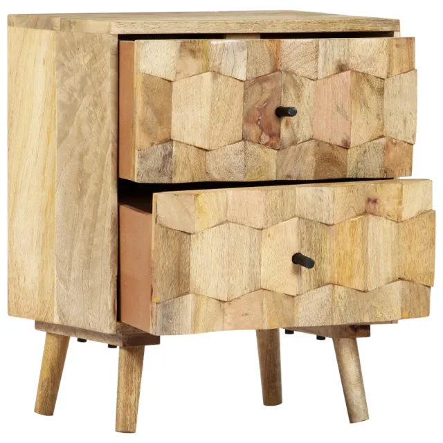 Table de chevet 40x30x50 cm Bois de manguier massif
