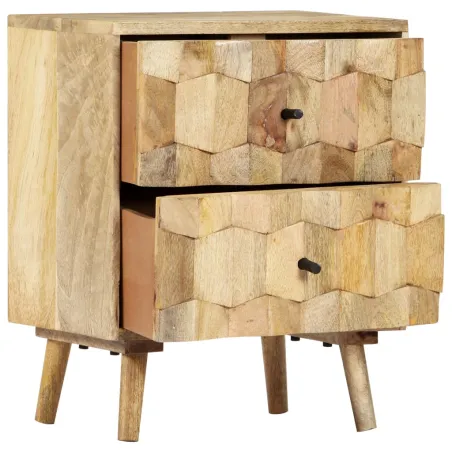 Table de chevet 40x30x50 cm Bois de manguier massif