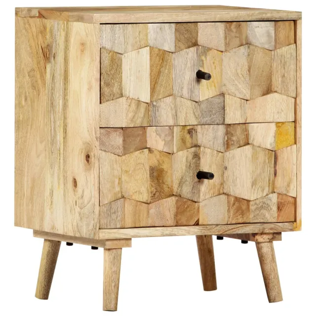 Table de chevet 40x30x50 cm Bois de manguier massif