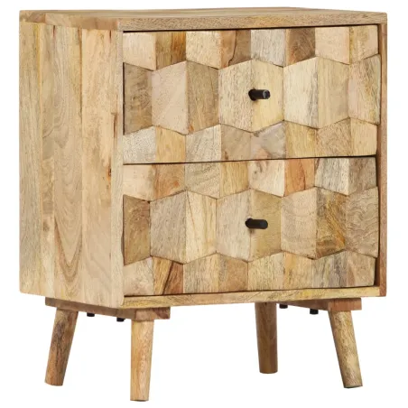 Table de chevet 40x30x50 cm Bois de manguier massif