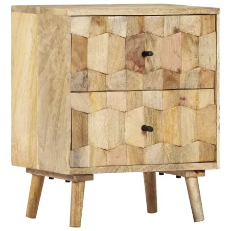 Table de chevet 40x30x50 cm Bois de manguier massif