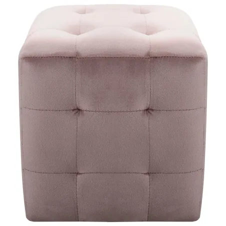 Tables de chevet 2 pcs Rose 30x30x30 cm Tissu velours