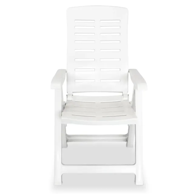 Chaises inclinables de jardin lot de 6 Plastique Blanc