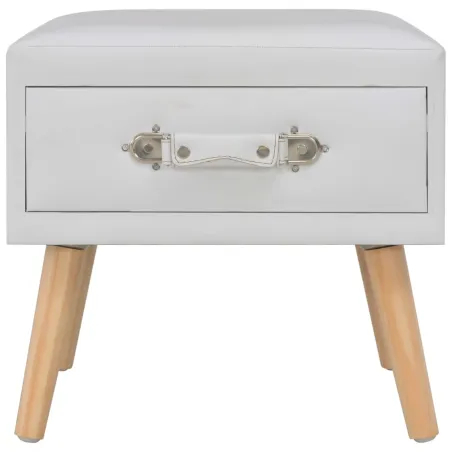 Tables de chevet 2 pcs Blanc 40x35x40 cm Similicuir