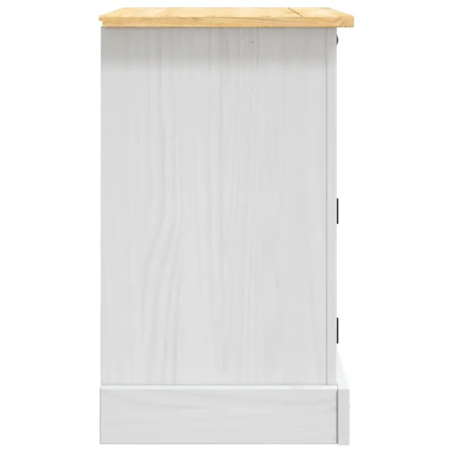 Table de chevet Gamme Corona pin mexicain Blanc 53x39x67 cm