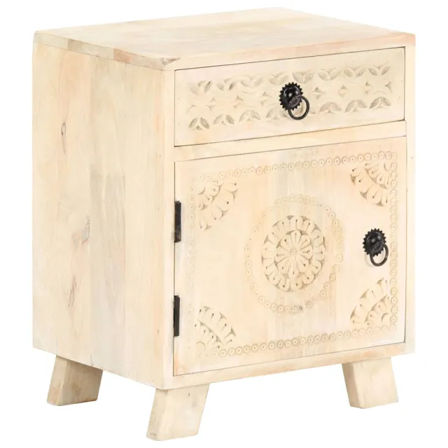 Table de chevet 40x30x50 cm Bois de manguier massif