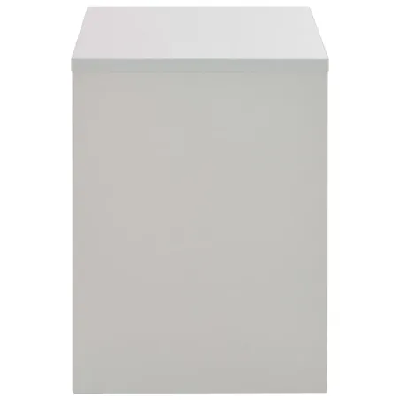 Coiffeuse avec miroir et tabouret Gris 104x45x131 cm