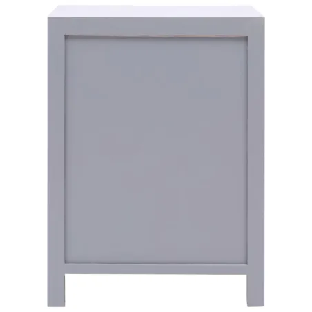 Table de chevet Gris 38x28x52 cm Bois de Paulownia