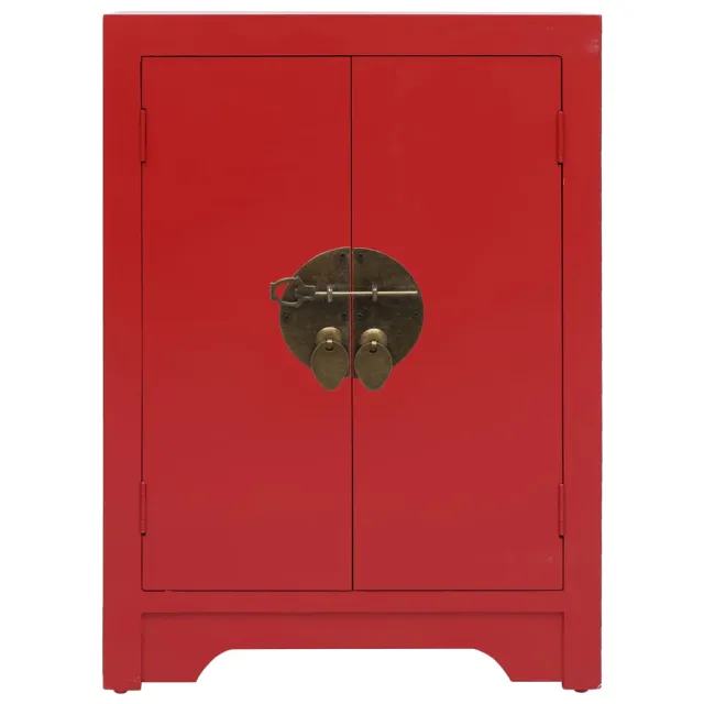Table de chevet Rouge 38 x 28 x 52 cm Bois de Paulownia
