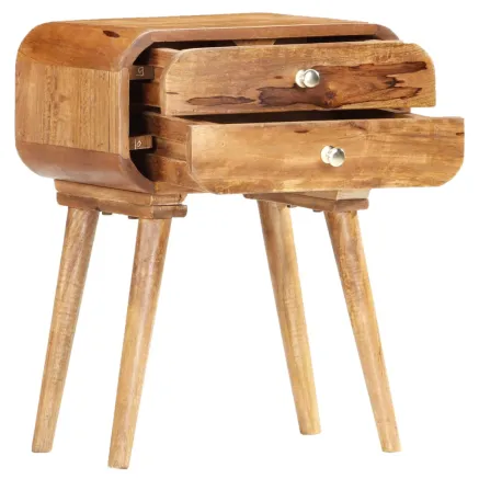 Table de chevet 43 x 30 x 58 cm Bois de manguier massif 2