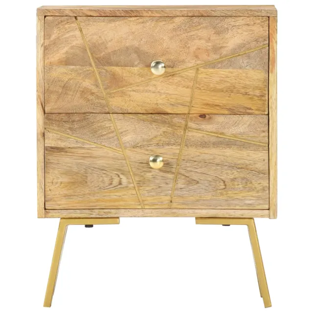 Table de chevet 40x30x50 cm Bois de manguier massif