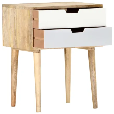 Table de chevet 47x35x59 cm Bois de manguier massif 2