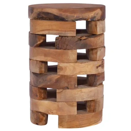 Table de chevet 30x30x45 cm Bois de teck massif 2